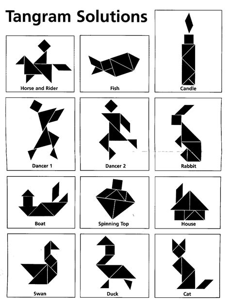 Printable Tangram Puzzle Outlines Printable Crossword Puzzles