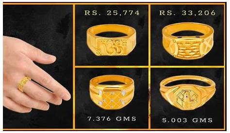 Striking Textured Gold Ring for Men Tanishq