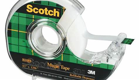 Scotch Tape Magic Tape, 12.7mm Wide x 32.9m, 1 Roll with Dispenser