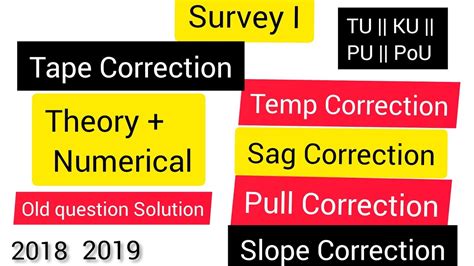 Tape Correction Numerical