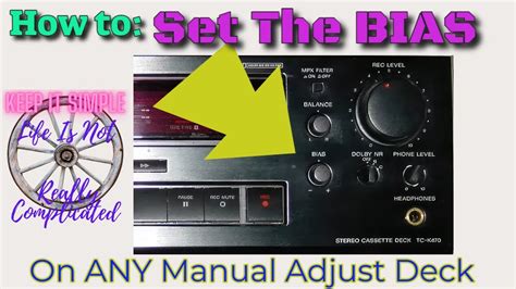 Tape Deck Bias Adjust