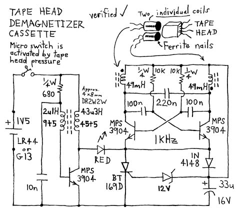 Tape Head Demagnetizer Schematic