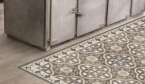 Tapis De Cuisine Vinyle Imitation Carreaux De Ciment Azulejos Terra