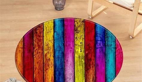 tapis rond multicolore Idées de Décoration intérieure