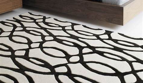 tapis noir et blanc design Idées de Décoration
