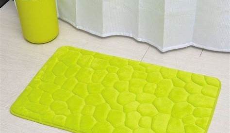 Tapis de Salle de Bain 60x90 cm Vert Anis