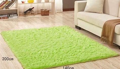 Tapis vert anis shaggy Pop, l.120 x L.170 cm Leroy Merlin