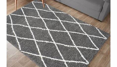 tapis shaggy gris Idées de Décoration intérieure