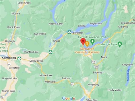 Tappen Bc Map