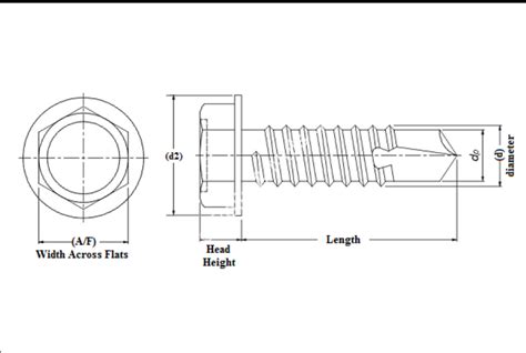 tapping screw dimensions