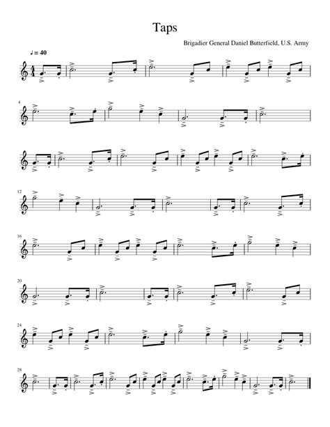 taps music notes for trumpet