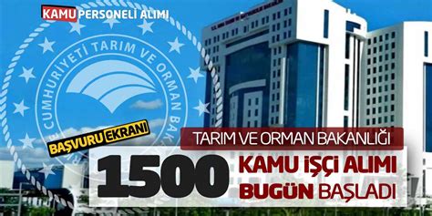 tarım ve orman bakanlığı işçi alımı başvuru