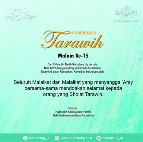 Khussun Malam ke-15: Tips Jaga Kekhusyuan Tarawih