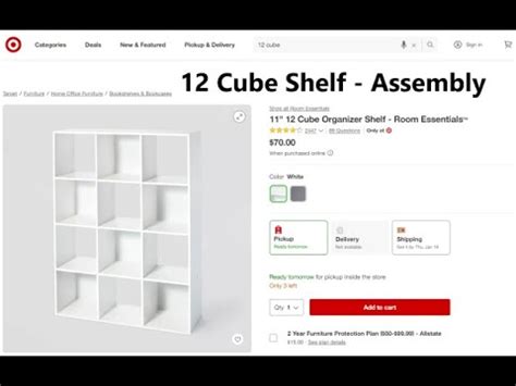 Target 12 Cube Organizer Instructions