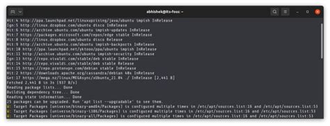 Target Is Configured Multiple Times In /Etc/Apt/Sources.list