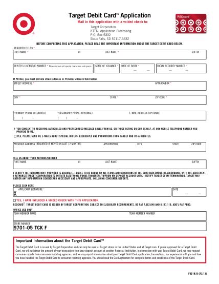 Target Job Application Template