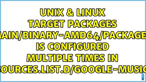 Target Packages Main Binary All Packages Is Configured Multiple Times