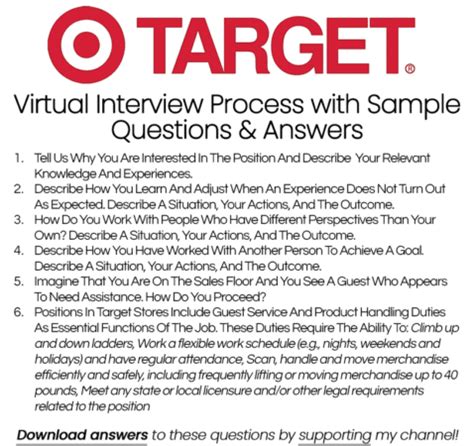 Target Virtual Interview Process