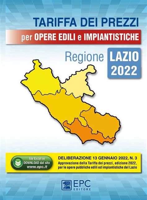 tariffa dei prezzi 2022 regione lazio