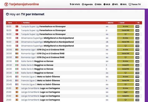 tarjeta roja partidos online