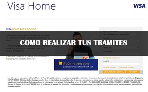 tarjeta visa home banking