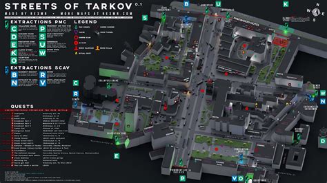 tarkov maps streets of tarkov