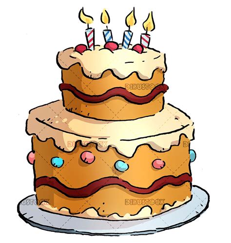 Best 20 Cartoon Birthday Cake Tarta de cumpleaños dibujo, Imagenes de