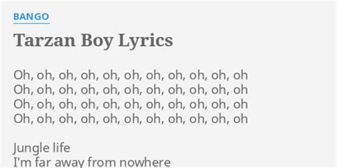 tarzan boy lyrics az