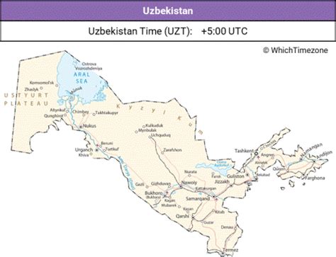 tashkent time zone utc
