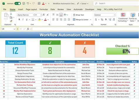 task automation in excel