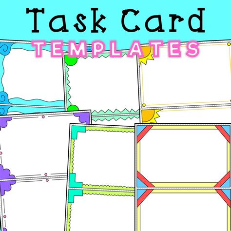 task cards template