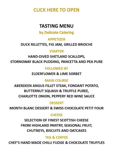 taster menu examples