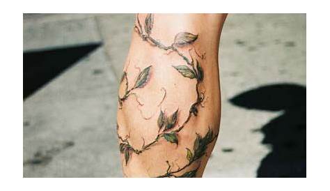 Tatouage Fleur Grimpante Jambe Tattoo D'une En Tribal Sur Une Lalite Ink