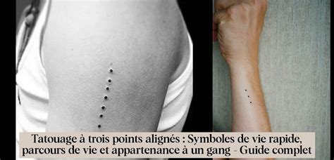 tatouage 3 points alignes