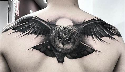 Tattoo Buho Espalda Hombre Image Portfolio Mens Owl , Owl , Realistic
