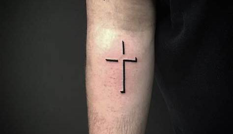 Tattoo Cruz Pequena Hombre Tatuagem Tatuagem Panturrilha Masculina, Tatuagem