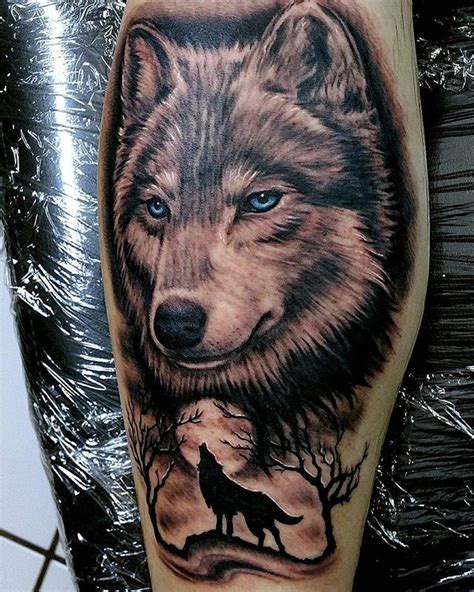 Tatuagem aquarela Tattoo Lobo Wolf Desenho de tatuagem