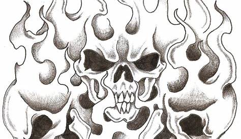 Skull Black And White Drawing at GetDrawings | Free download