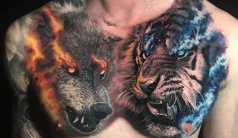 Pin by alexa on Tattoos Chest tattoo wolf, Tattoo