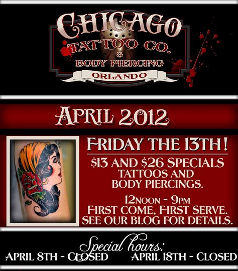 Powerful Tattoo Shops Friday The 13Th Deal Ideas