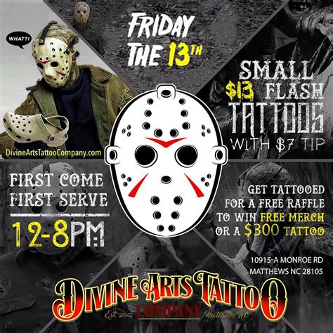 Informative Tattoo Shops Near Me That Do Friday The 13Th Specials 2023