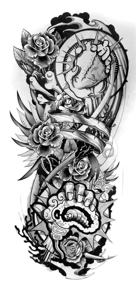 Review Of Tattoo Sleeve Designs Black And White Drawings 2023