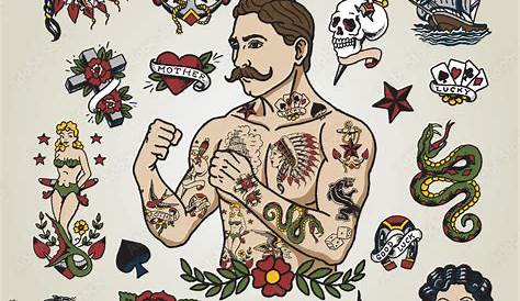 Tattoo Vintage Hombre Pin De พี เฉย Em [INK] Tatuagem Hipster, Boas Ideias