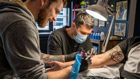 tattoo design session