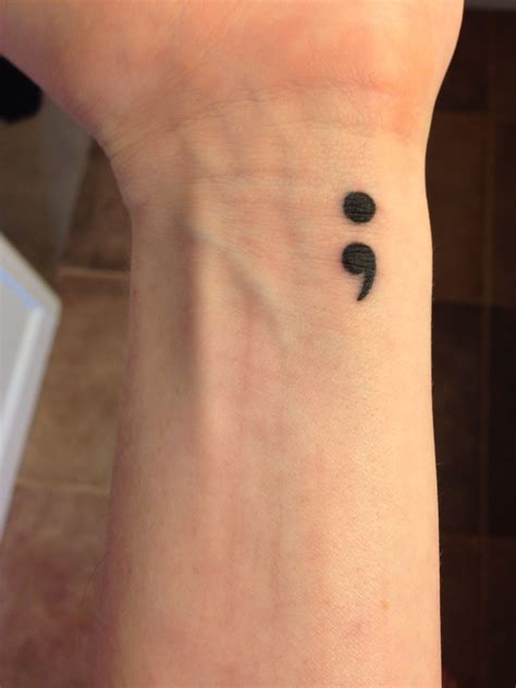Semicolon tattoo ideas for women unique