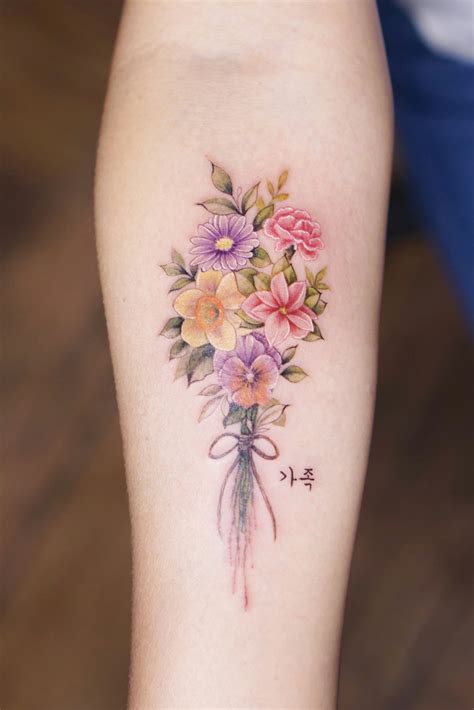 tattoo of birth flowers