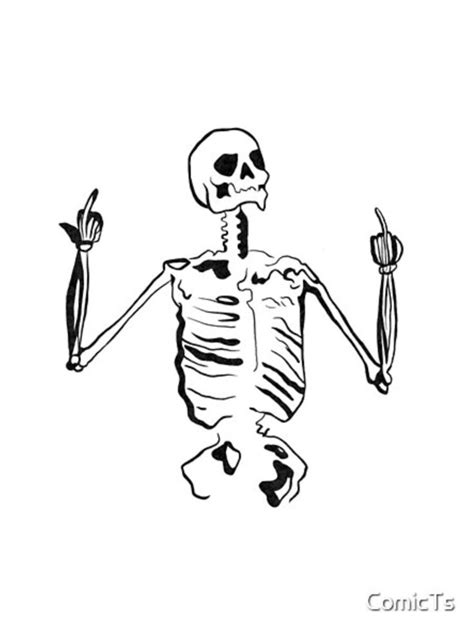 Tattoo Skeleton Flip Off
