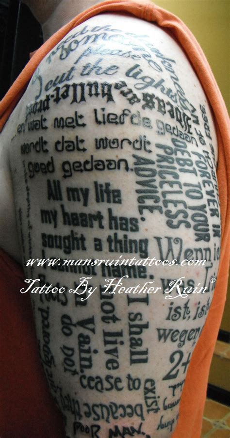 tattoo sleeves with words