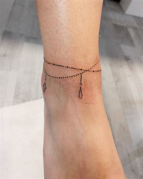 The Best Tattoos Ankle Bracelet Designs References