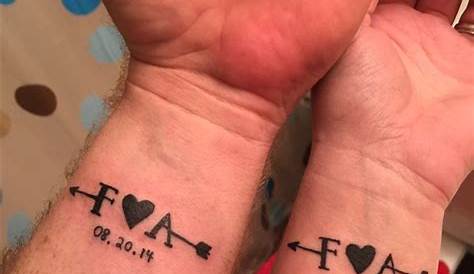 Tattoos in each other's hand writing